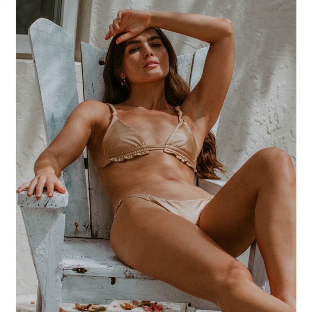 Bronze Ruffle Bikini - Picture 2 of 4
